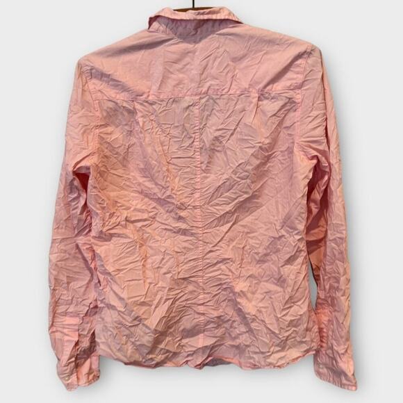 Frank & Eileen Barry Crinkle Button Down Shirt Size Small - Picture 3 of 7